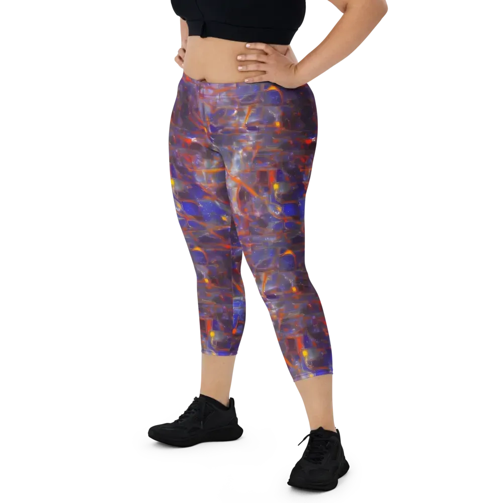 Chromatic Frenzy on Capri Leggings — Front