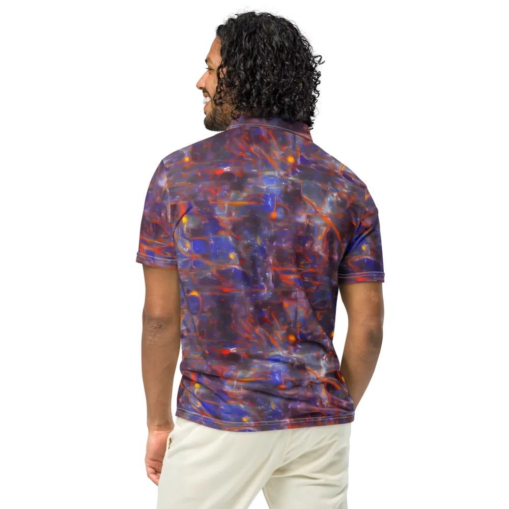 Chromatic Frenzy on Men's Slim Fit Polo Shirt — Back
