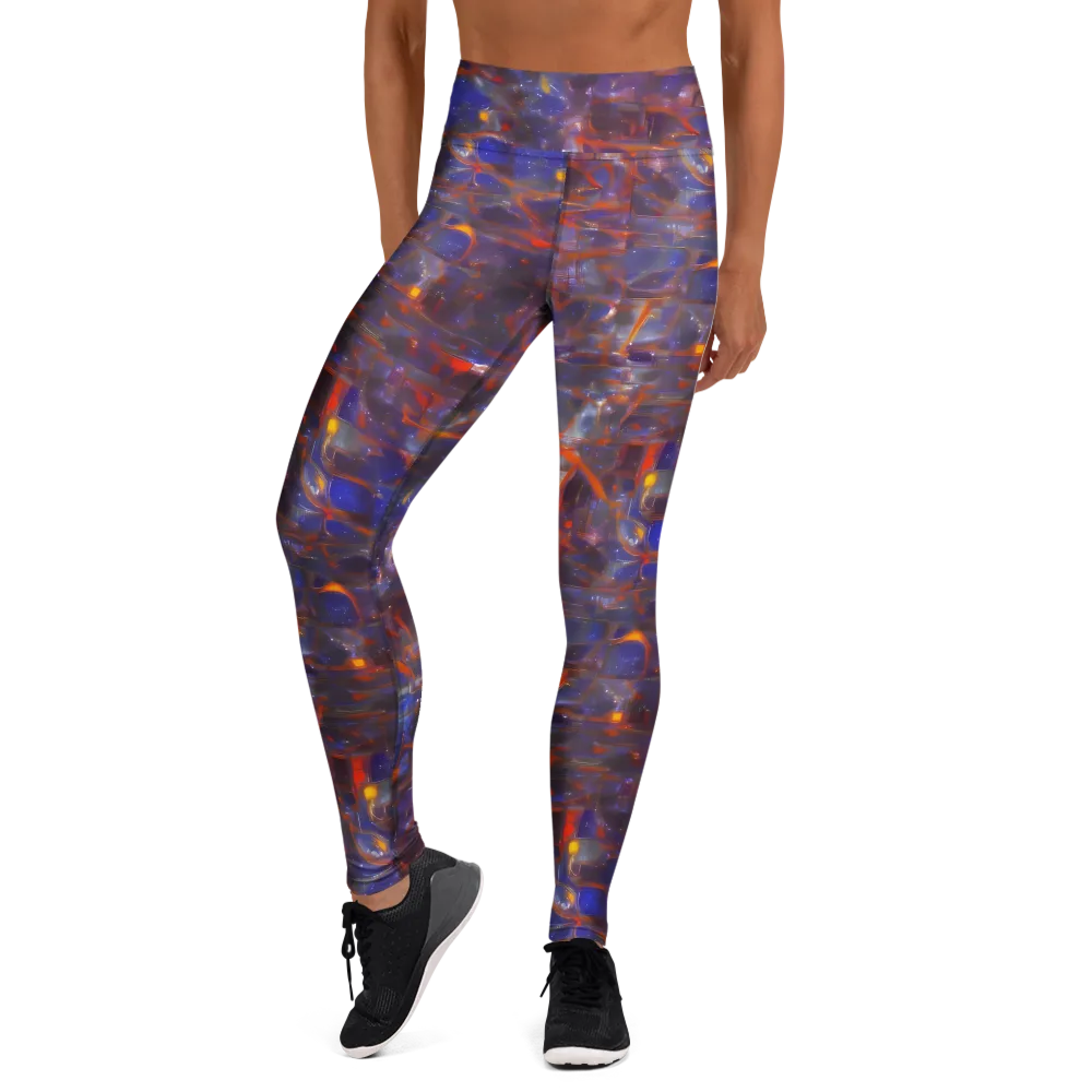 Chromatic Frenzy on Yoga Leggings — Front