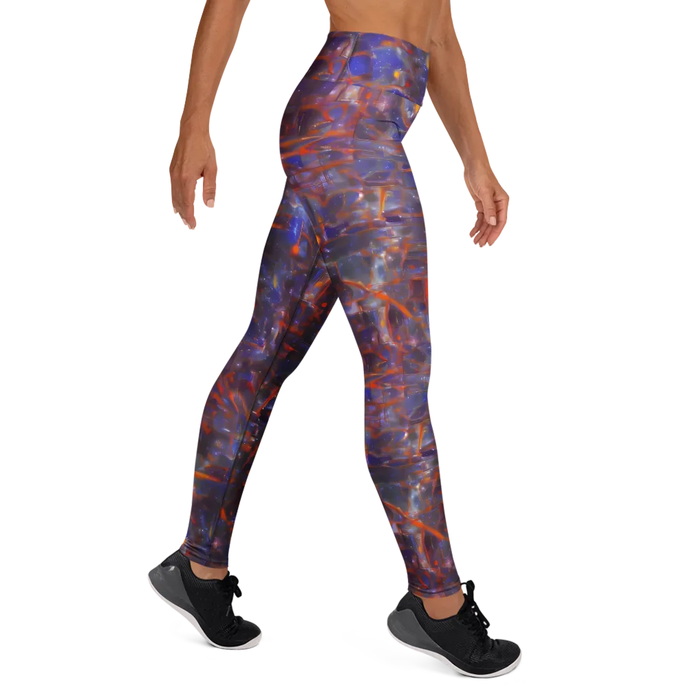 Chromatic Frenzy on Yoga Leggings — Right