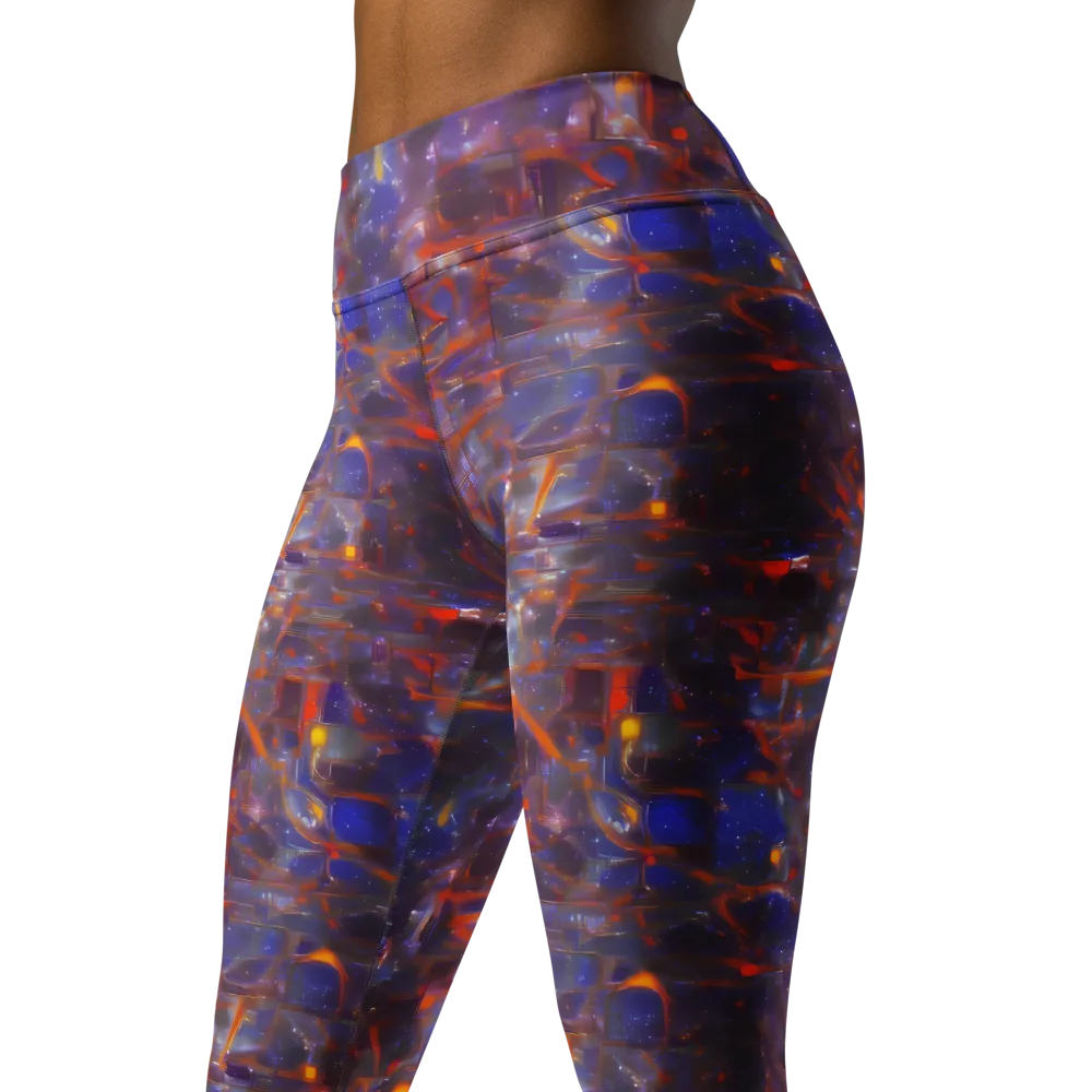 Chromatic Frenzy on Yoga Leggings — Left Front