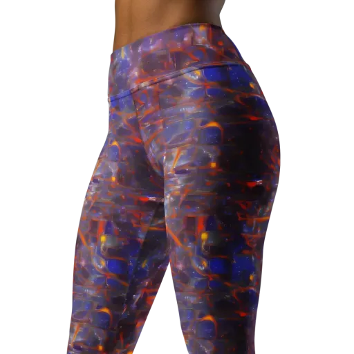 Chromatic Frenzy on a Yoga Leggings