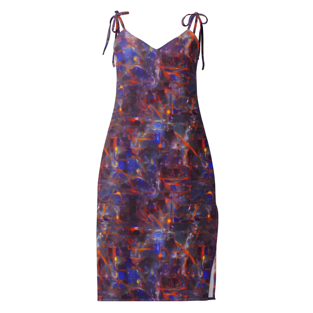 Chromatic Frenzy on Slip Dress — Front