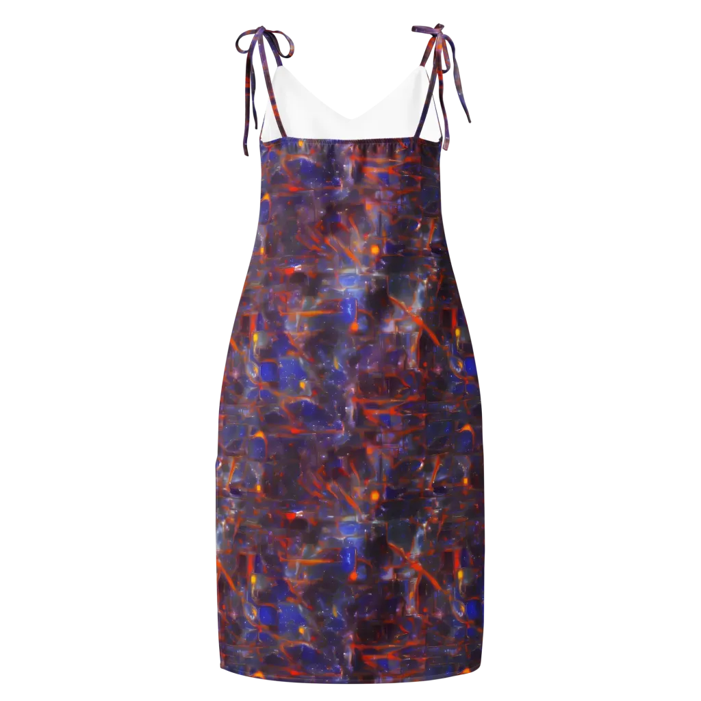 Chromatic Frenzy on Slip Dress — Back