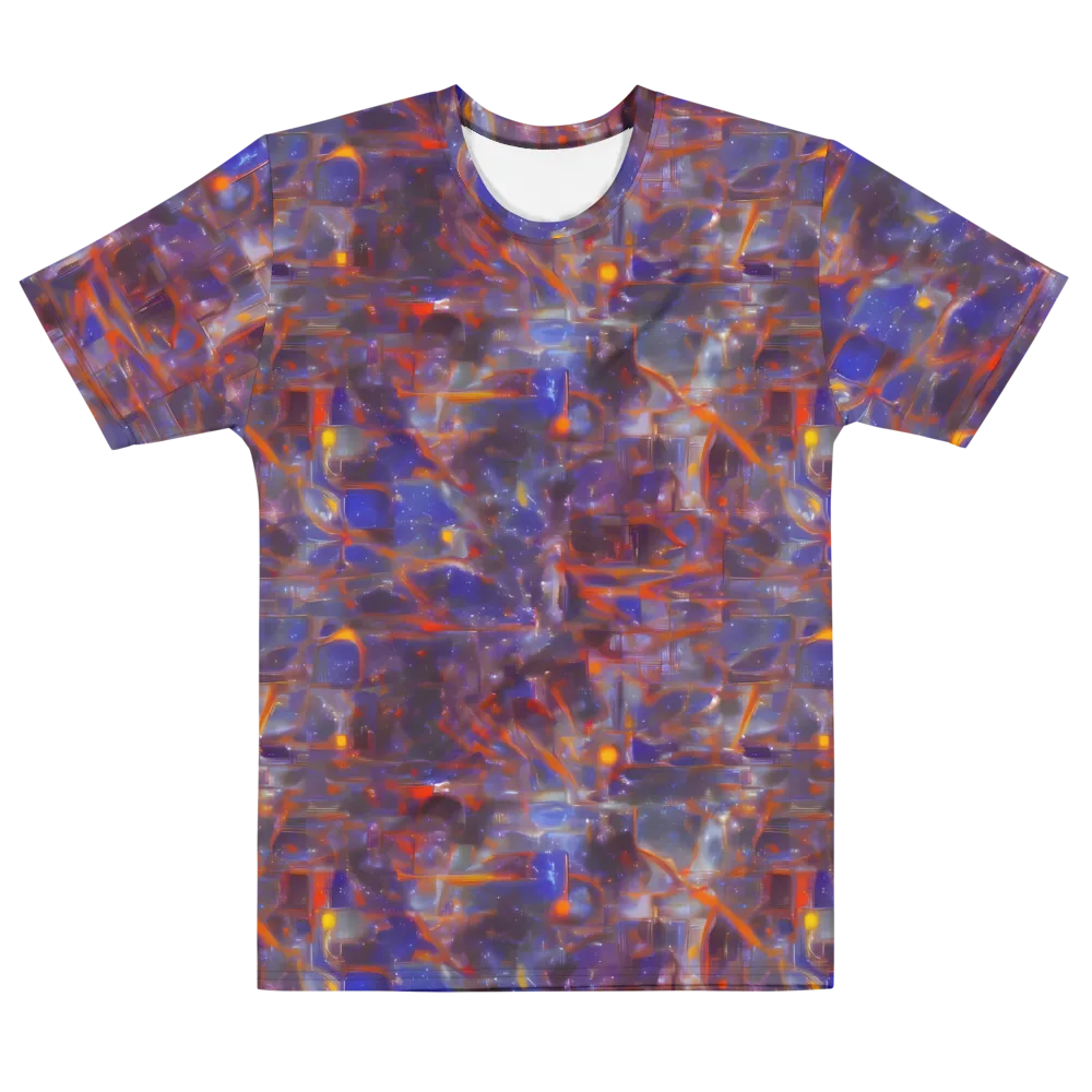 Chromatic Frenzy on Men's Cotton Crew Neck T-Shirt — Front