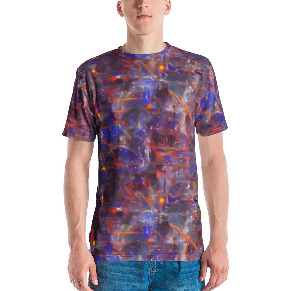 Chromatic Frenzy on Men's Crew Neck T-Shirt — Front