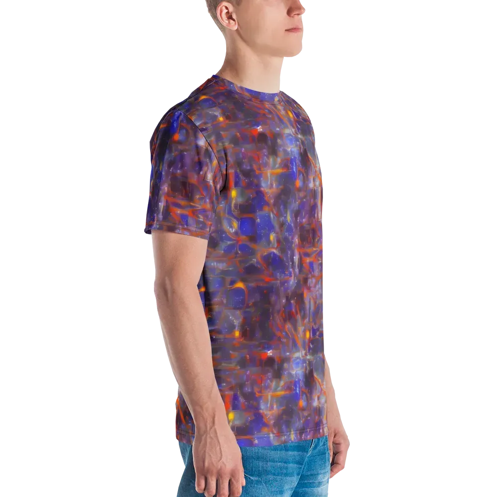 Chromatic Frenzy on Men's Crew Neck T-Shirt — Right