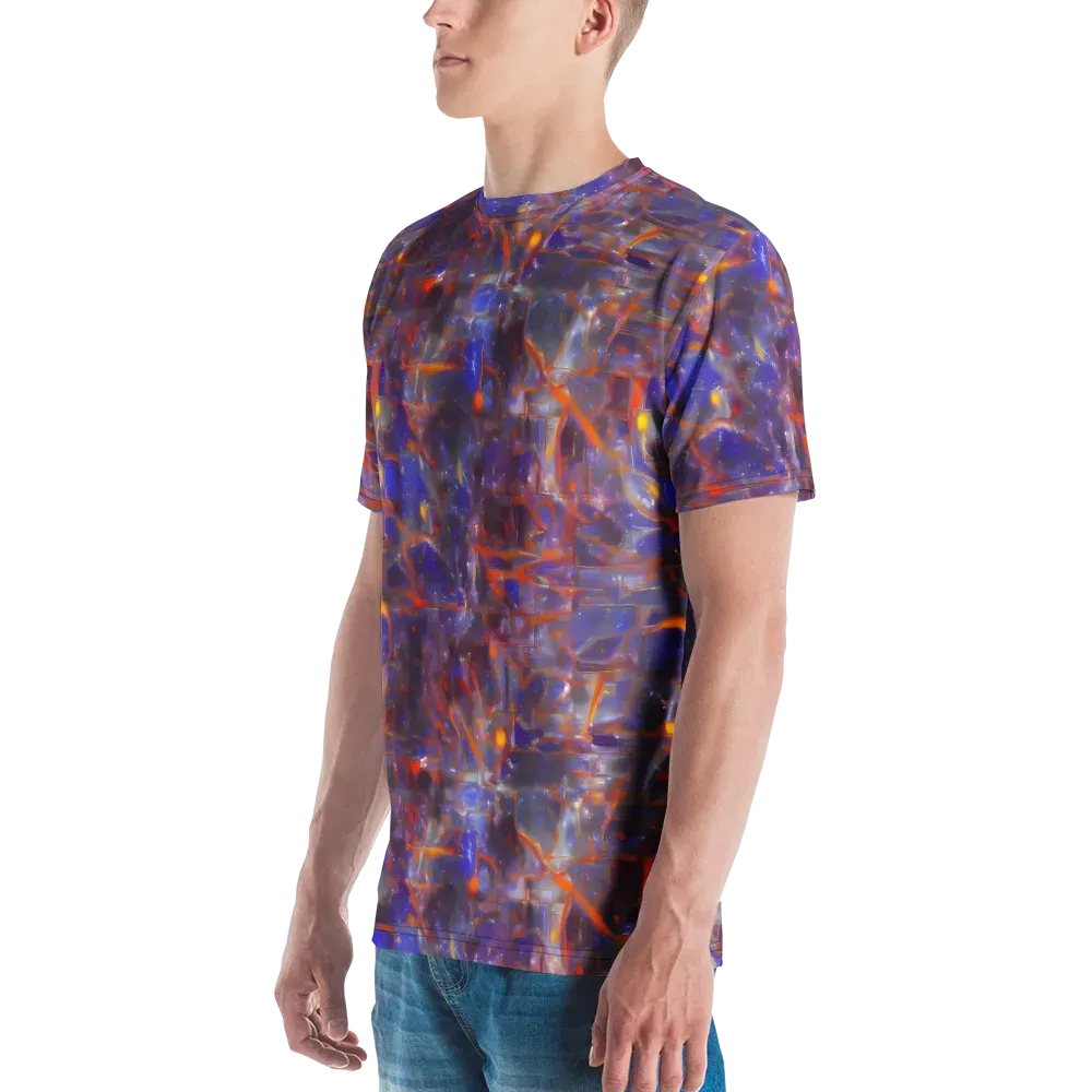 Chromatic Frenzy on Men's Crew Neck T-Shirt — Left