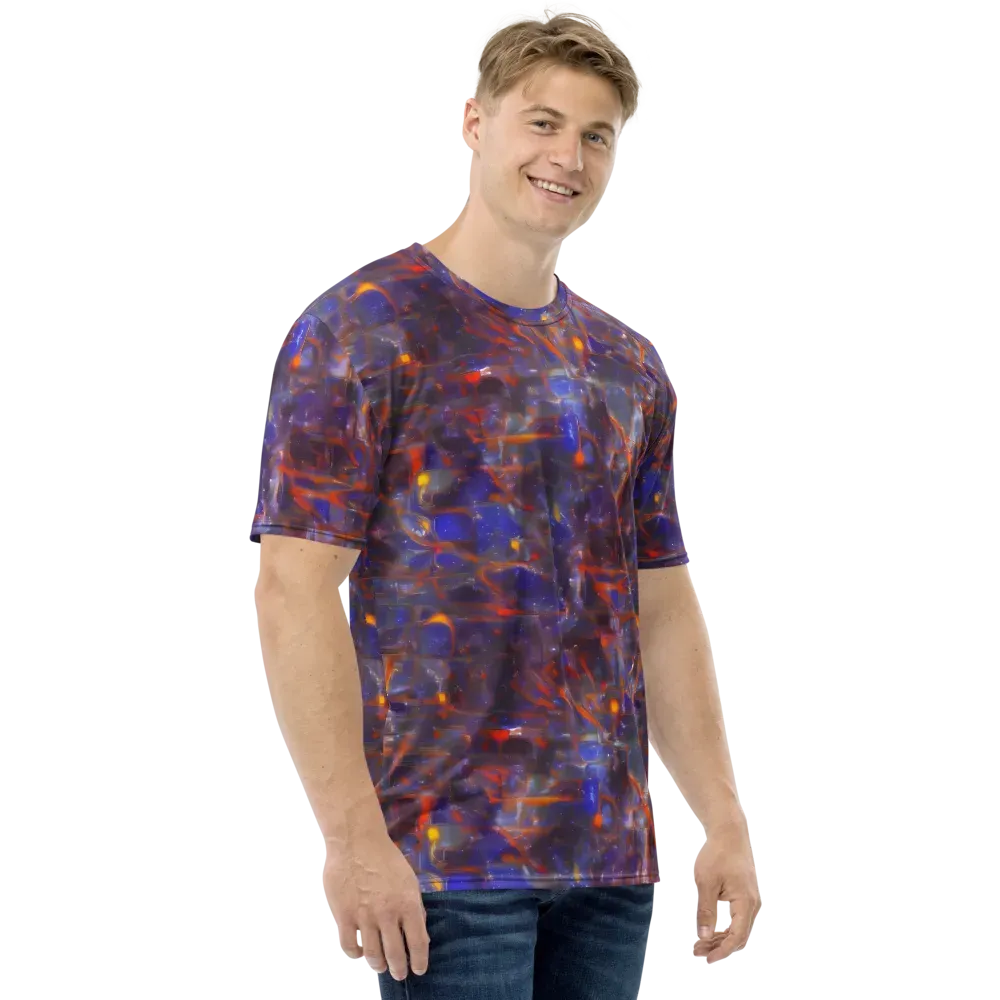 Chromatic Frenzy on Men's Crew Neck T-Shirt — Right