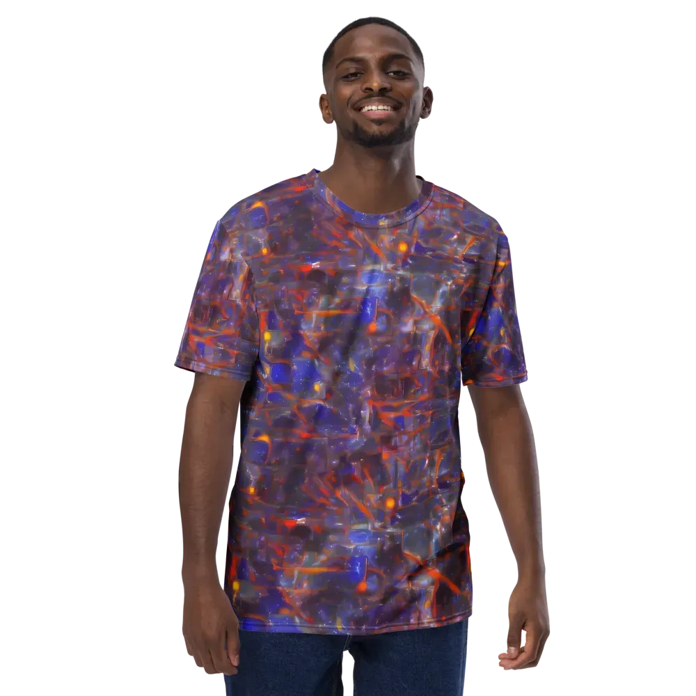 Chromatic Frenzy on Men's Crew Neck T-Shirt — Front
