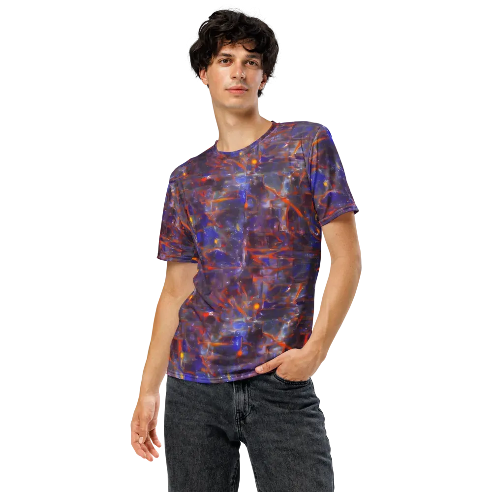 Chromatic Frenzy on Men's Crew Neck T-Shirt — Front