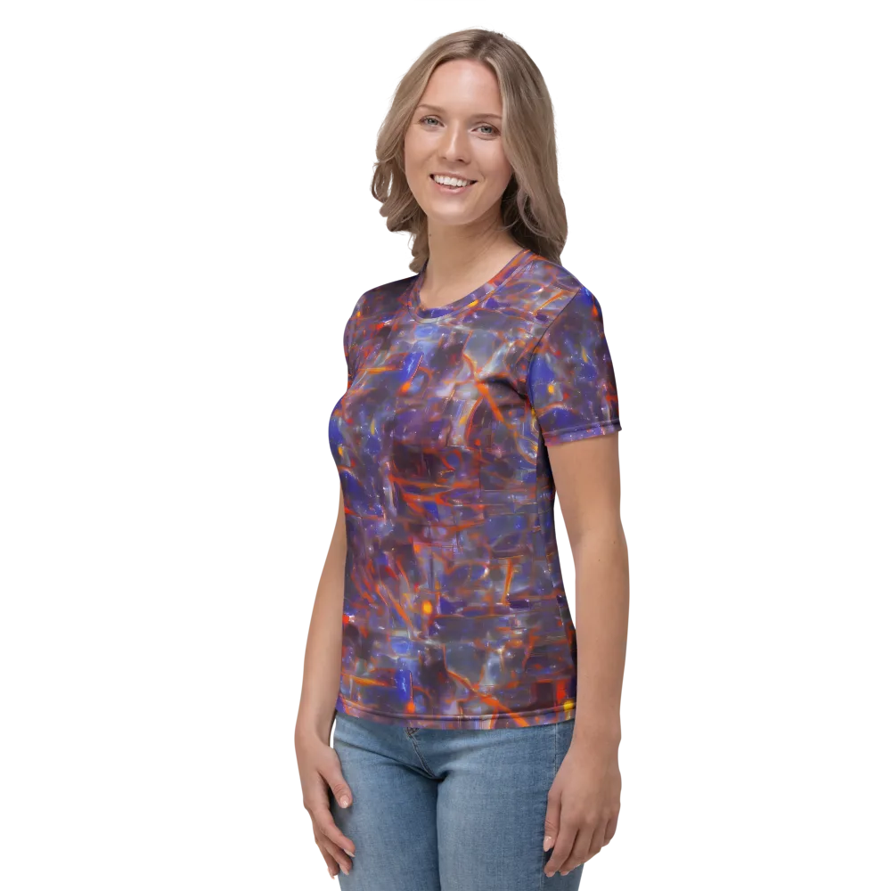 Chromatic Frenzy on Women's Crew Neck T-Shirt — Left