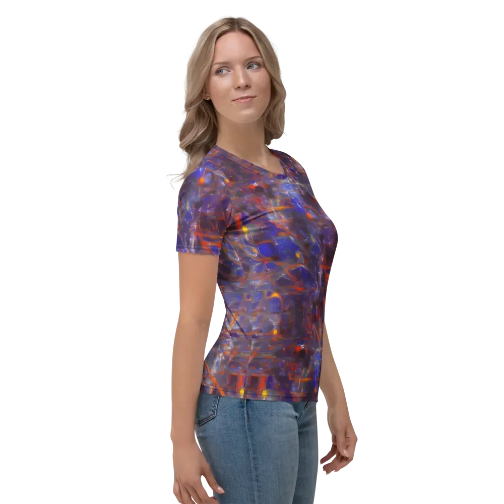 Chromatic Frenzy on Women's Crew Neck T-Shirt — Right