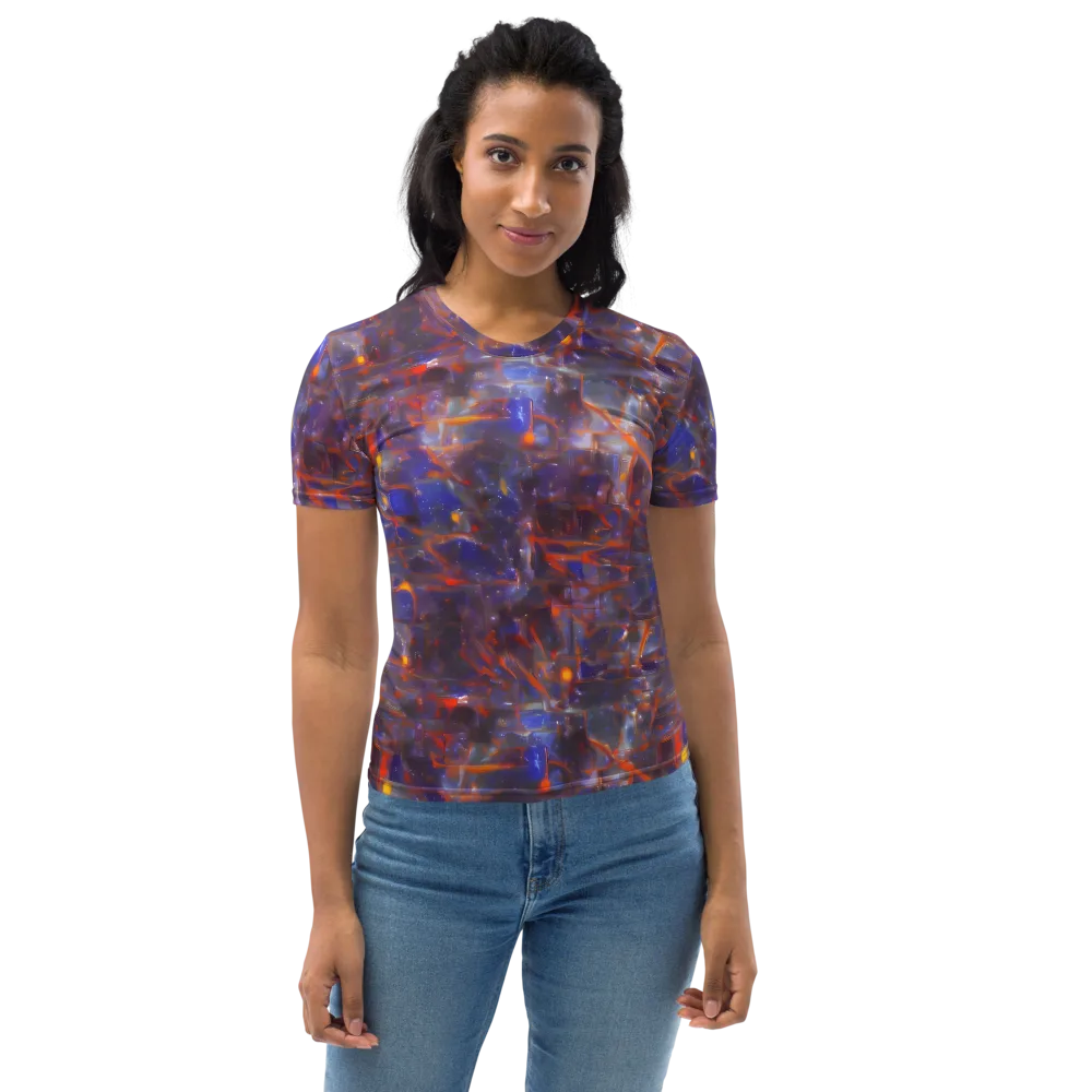 Chromatic Frenzy on Women's Crew Neck T-Shirt — Front