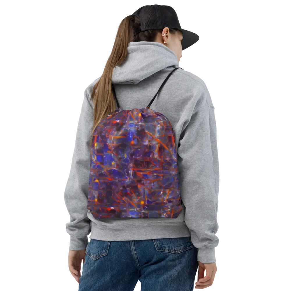 Chromatic Frenzy on Drawstring Bag — Front
