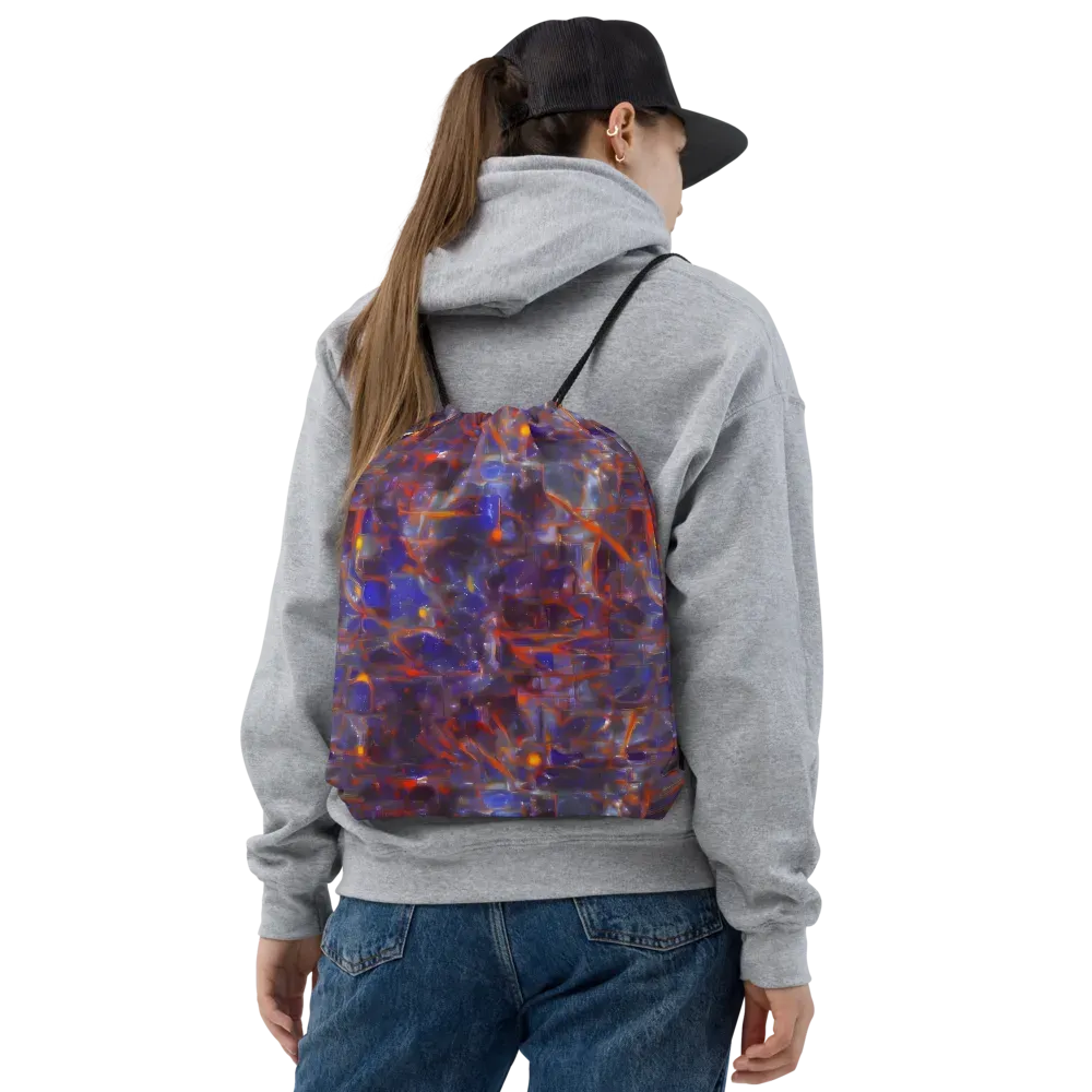 Chromatic Frenzy on Drawstring Bag — Front