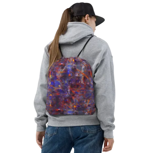 Chromatic Frenzy on a Drawstring Bag