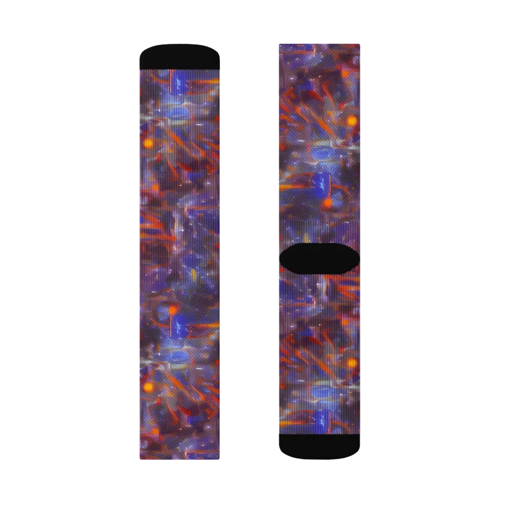 Chromatic Frenzy on Socks — Right Sock