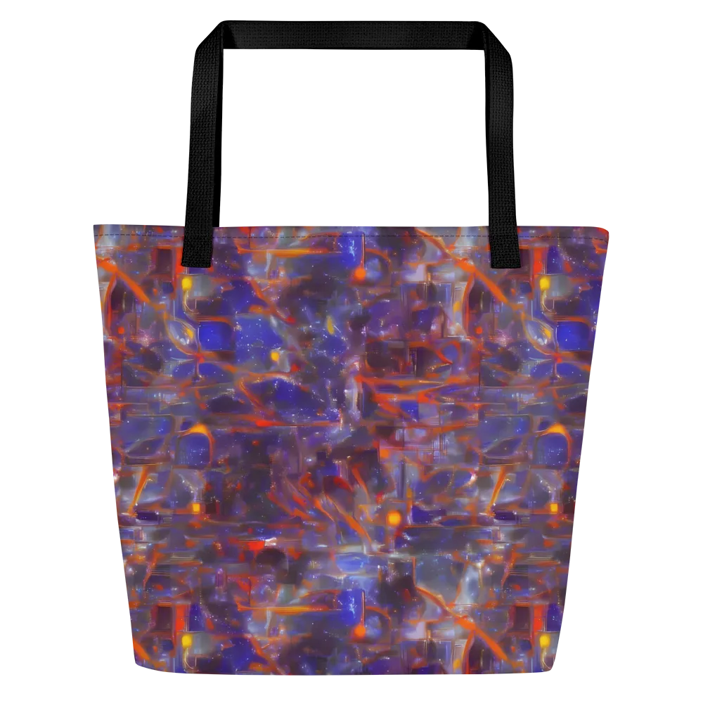 Chromatic Frenzy on Large Tote Bag W/ Pocket — Front