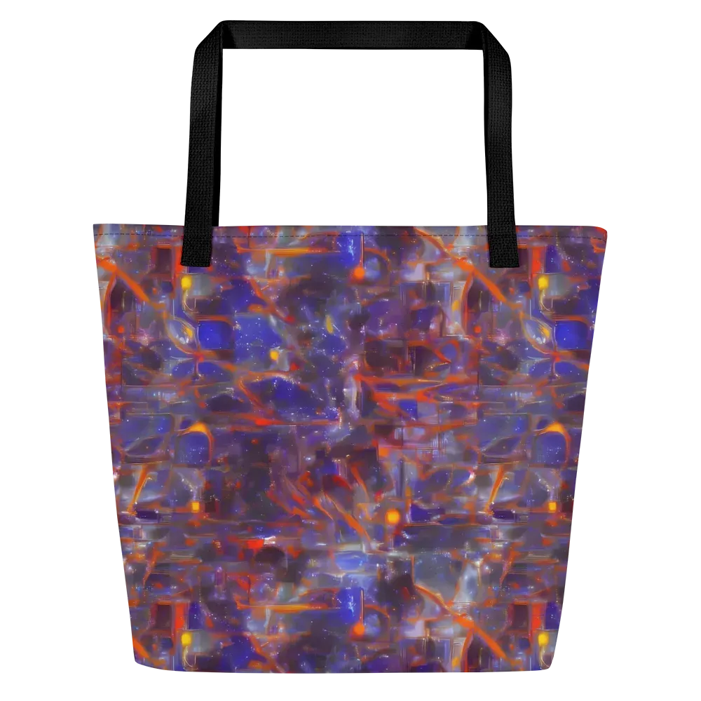 Chromatic Frenzy on Large Tote Bag W/ Pocket — Front