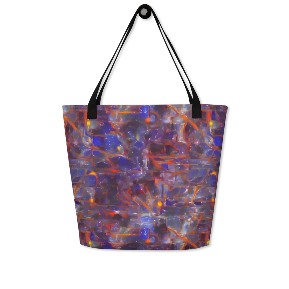 Chromatic Frenzy on Large Tote Bag W/ Pocket — Front