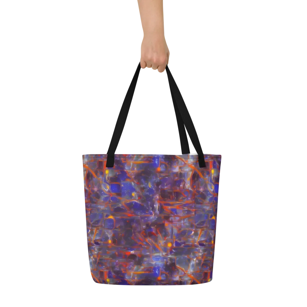 Chromatic Frenzy on Large Tote Bag W/ Pocket — Front