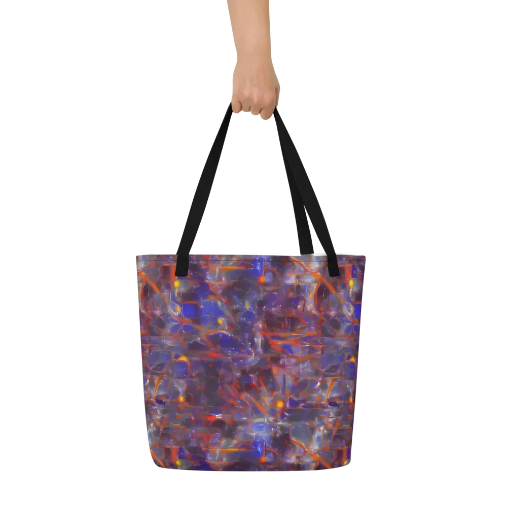 Chromatic Frenzy on Large Tote Bag W/ Pocket — Front