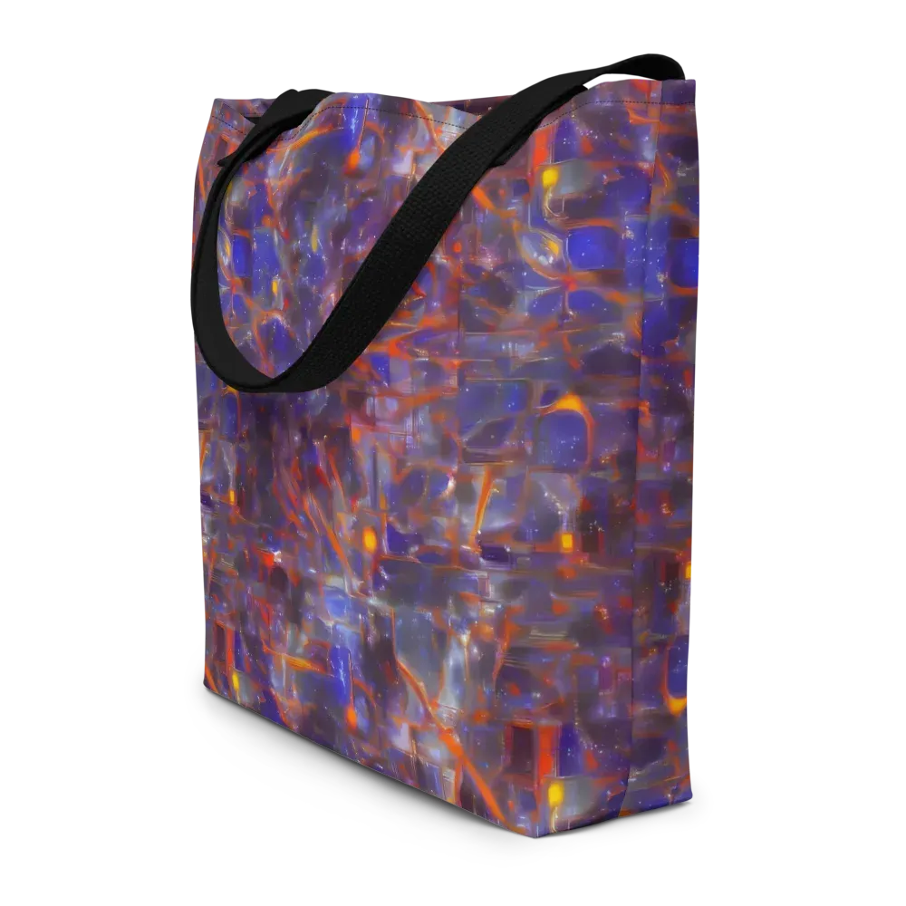 Chromatic Frenzy on Large Tote Bag W/ Pocket — Front
