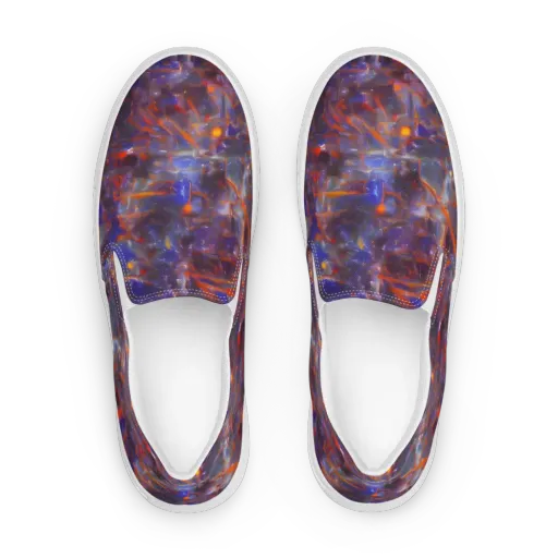 Chromatic Frenzy on a Women's Slip-On Canvas Shoes
