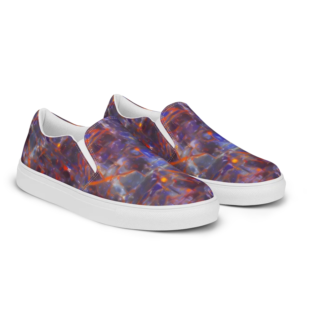 Chromatic Frenzy on Women's Slip-On Canvas Shoes — Right Front