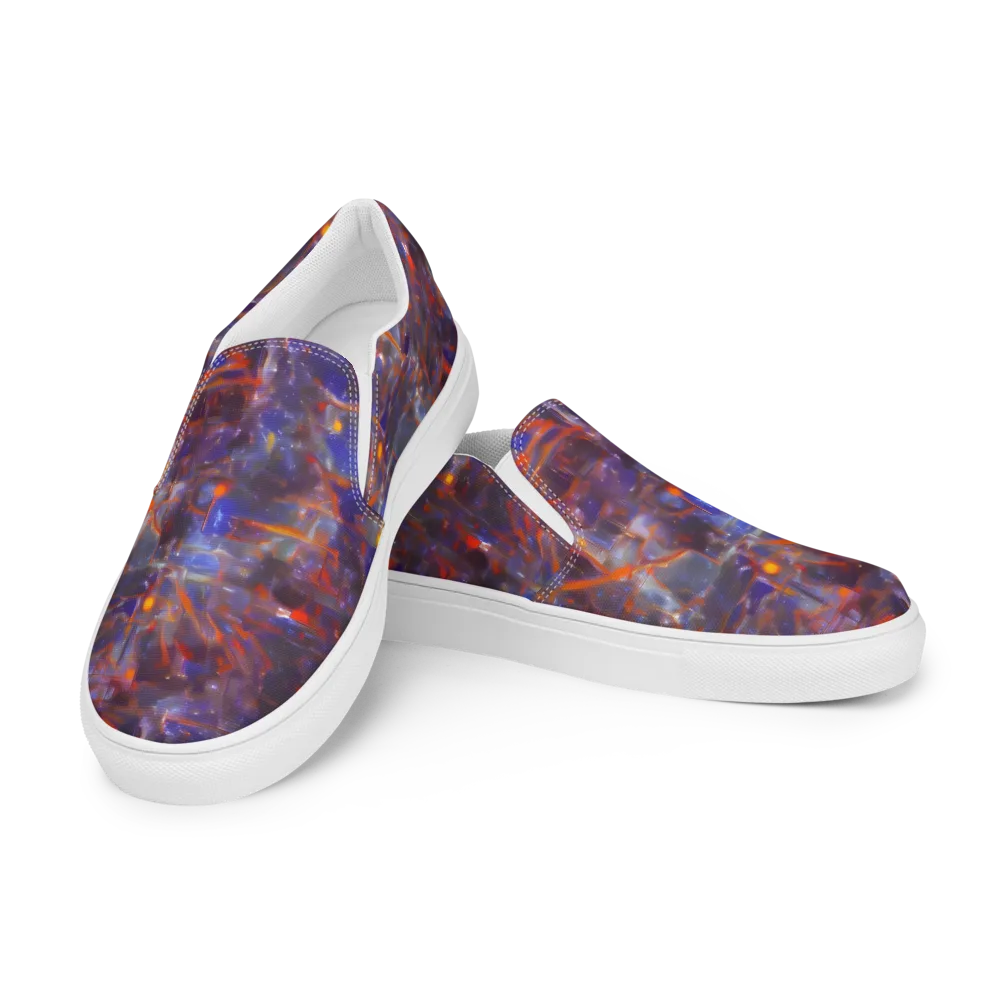 Chromatic Frenzy on Women's Slip-On Canvas Shoes — Left Front