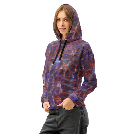 Chromatic Frenzy on a Cotton Hoodie