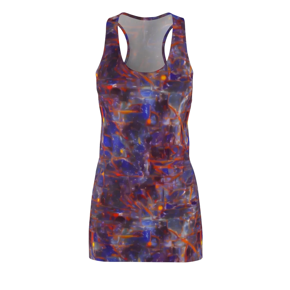 Chromatic Frenzy on Racerback Dress — Front
