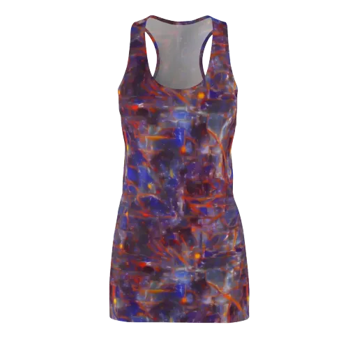 Chromatic Frenzy on a Racerback Dress
