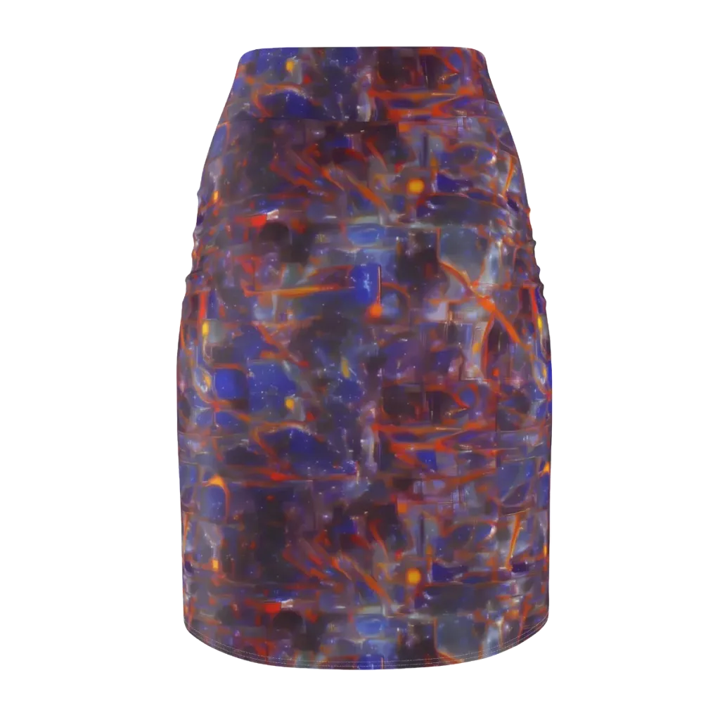 Chromatic Frenzy on Pencil Skirt — Back