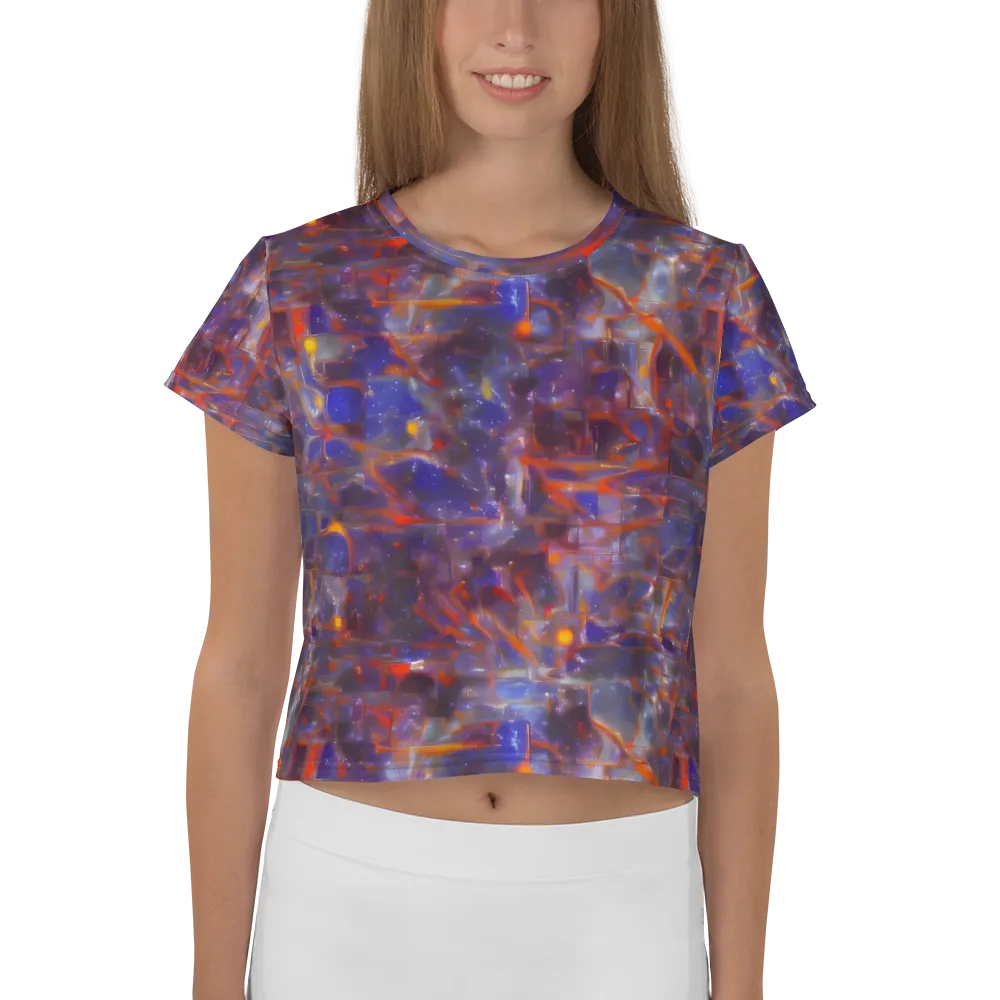 Chromatic Frenzy on Crop Tee — Front