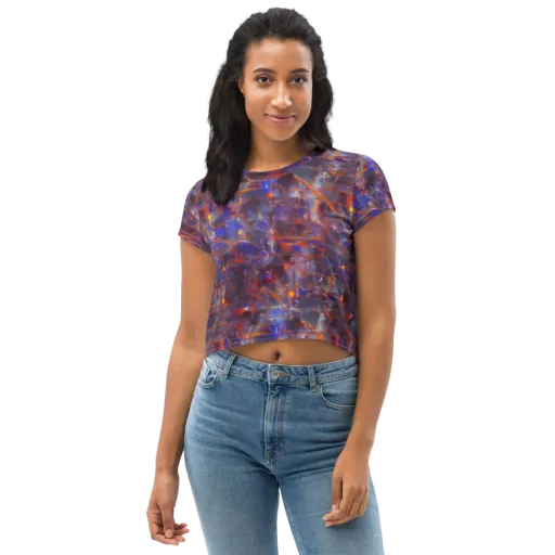 Chromatic Frenzy on a Crop Tee