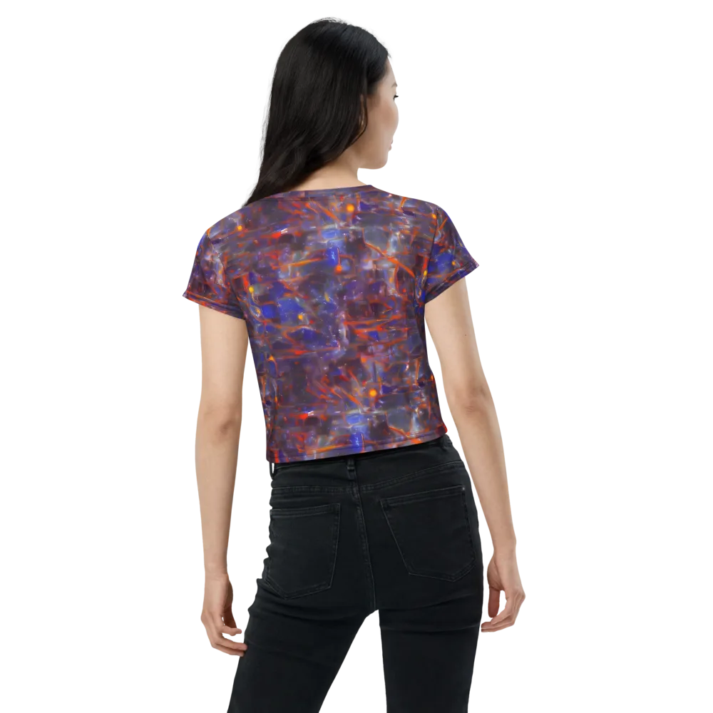 Chromatic Frenzy on Crop Tee — Back