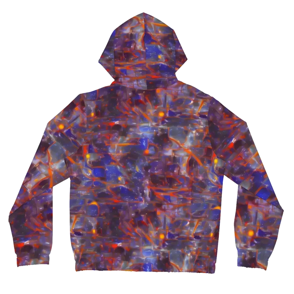 Chromatic Frenzy on Women's Full-Zip Hoodie — Back