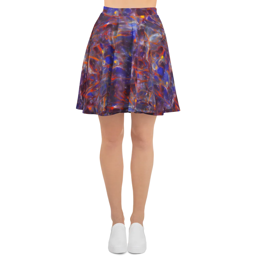 Chromatic Frenzy on Skater Skirt — Front