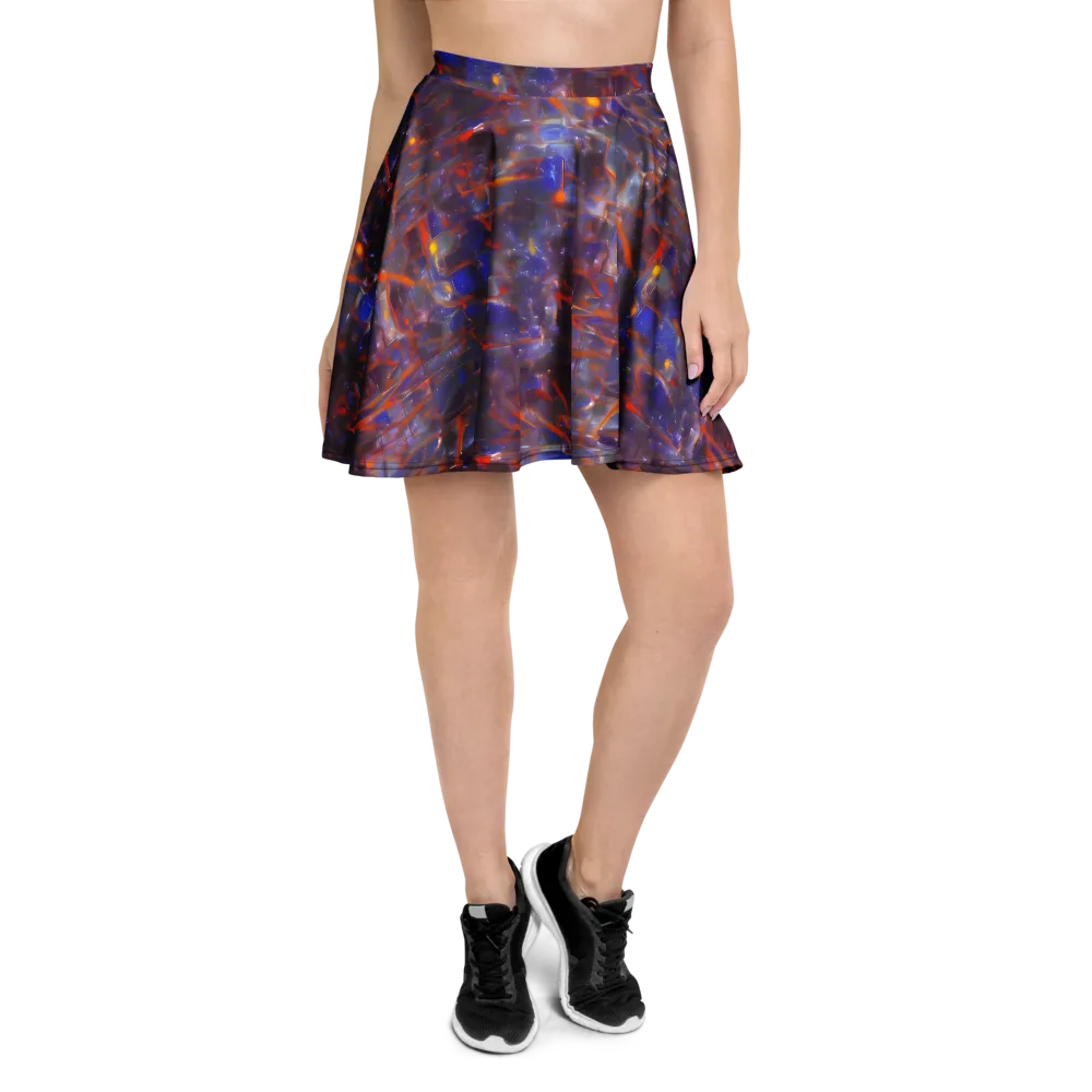 Chromatic Frenzy on Skater Skirt — Front