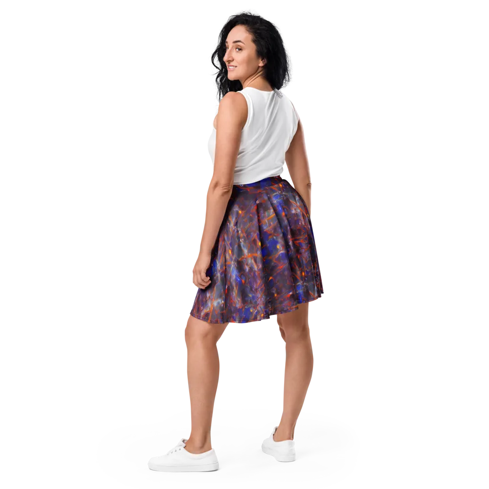 Chromatic Frenzy on Skater Skirt — Back