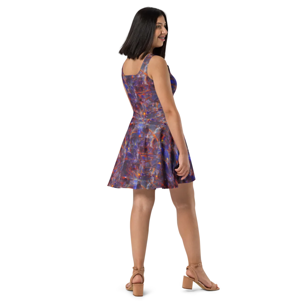 Chromatic Frenzy on Skater Dress — Right