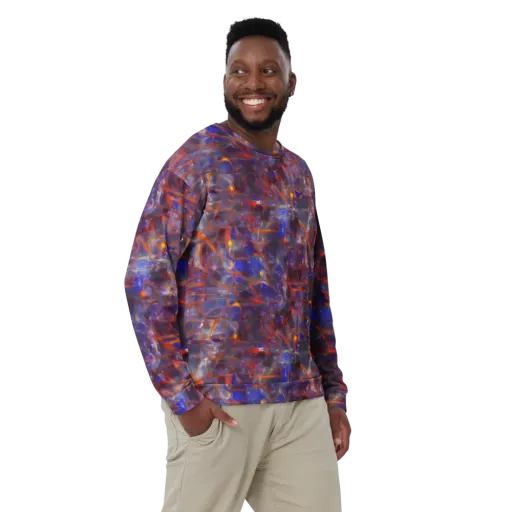Chromatic Frenzy on a Sweatshirt
