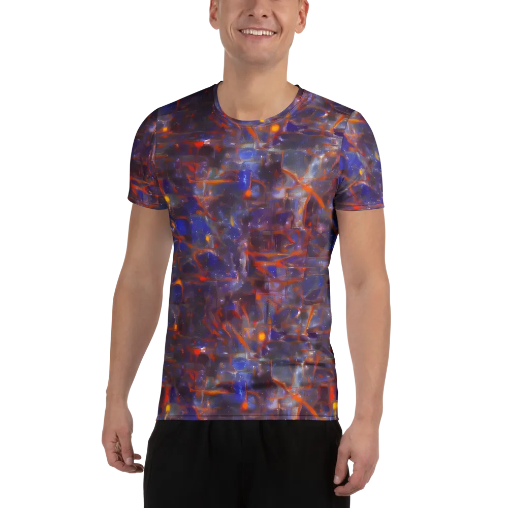 Chromatic Frenzy on Men's Athletic T-Shirt — Front