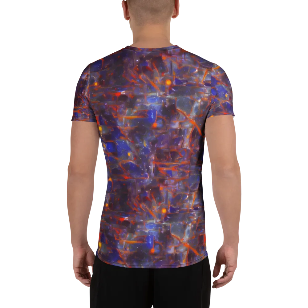 Chromatic Frenzy on Men's Athletic T-Shirt — Back