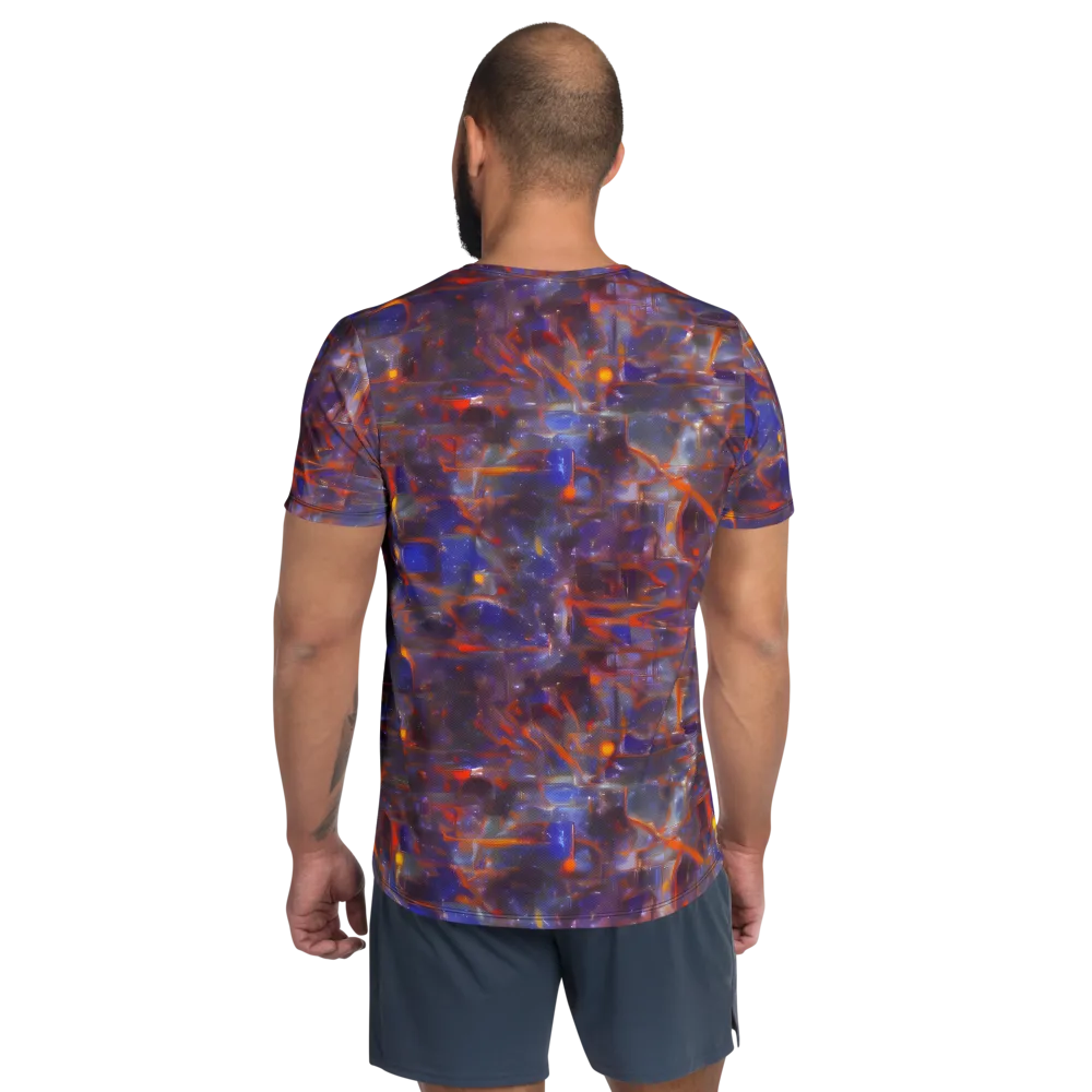 Chromatic Frenzy on Men's Athletic T-Shirt — Back