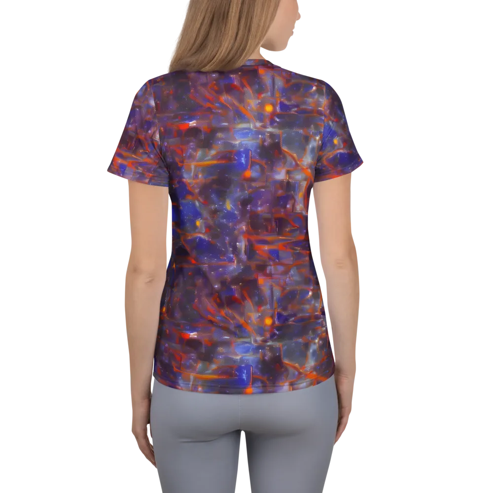 Chromatic Frenzy on Women's Athletic T-Shirt — Back