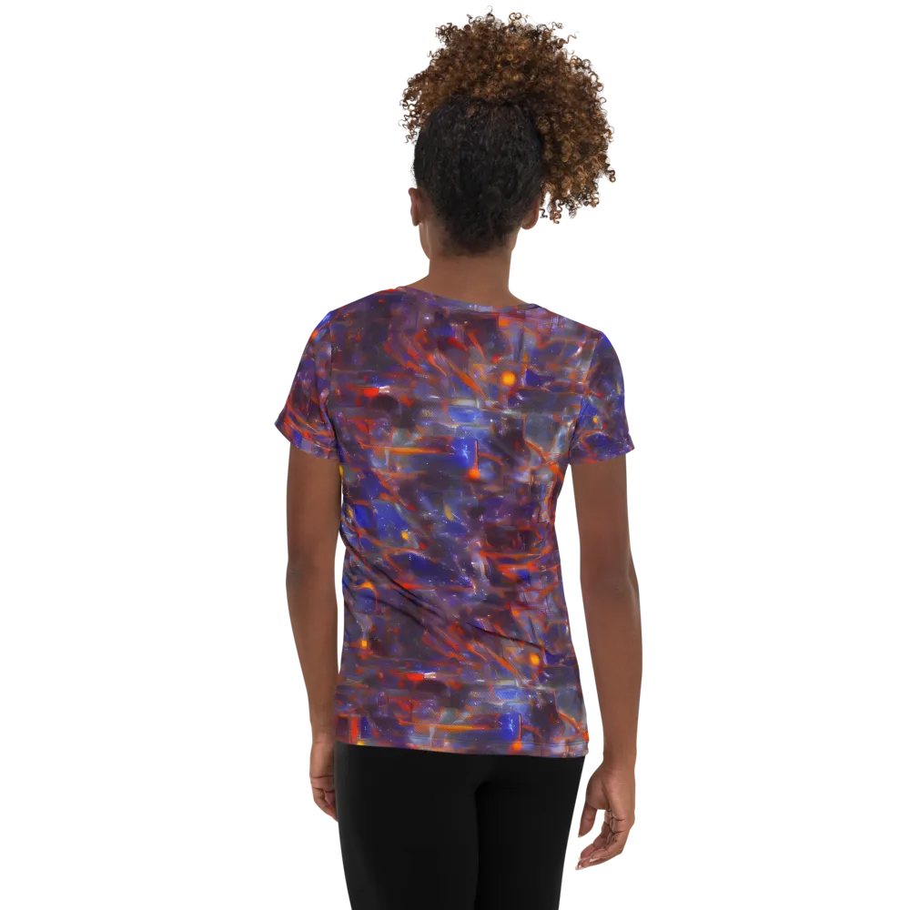 Chromatic Frenzy on Women's Athletic T-Shirt — Back
