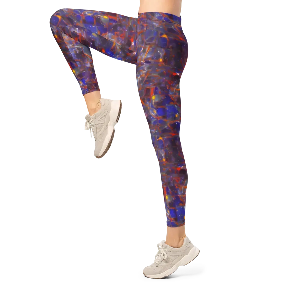 Chromatic Frenzy on Leggings — Left